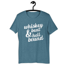 Load image into Gallery viewer, Whiskey Bent And Hell Bound | Drinking | Unisex Tees | Short-Sleeve Unisex T-Shirt
