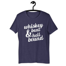 Load image into Gallery viewer, Whiskey Bent And Hell Bound | Drinking | Unisex Tees | Short-Sleeve Unisex T-Shirt
