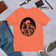 Load image into Gallery viewer, Death Before Decaf Skeleton Short-Sleeve Unisex T-Shirt
