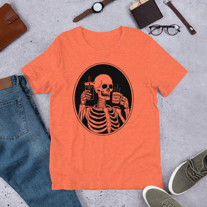 Death Before Decaf Skeleton Short-Sleeve Unisex T-Shirt